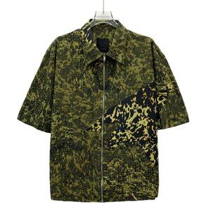Givenchy dark green cotton short-sleeve shirt